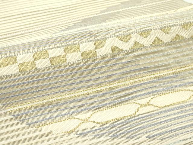 平和屋着物＊夏物　つけ帯　絽綴れ　霞文　金銀糸　正絹　逸品　CABG7460rv