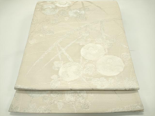 平和屋着物＊夏物 六通柄袋帯 籬菊文 銀糸 正絹 逸品 CABG7473rv