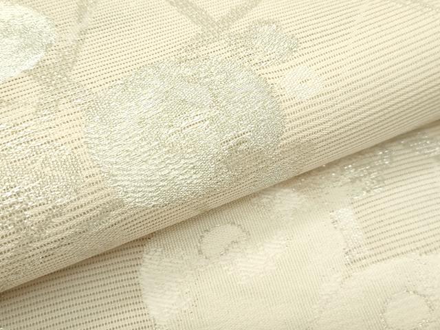 平和屋着物＊夏物 六通柄袋帯 籬菊文 銀糸 正絹 逸品 CABG7473rv