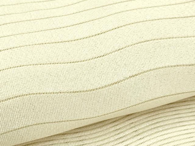 平和屋着物＊夏物　八寸名古屋帯　絽綴れ　よろけ縞　銀糸　正絹　逸品　CABG7477rv