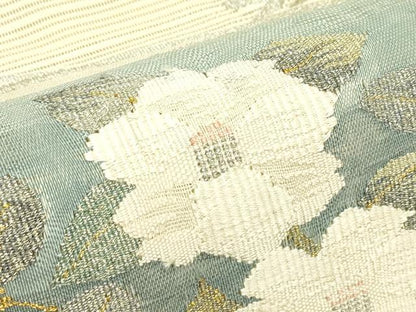 平和屋着物＊夏物　八寸名古屋帯　絽綴れ　草花文　正絹　逸品　CABG7482rv