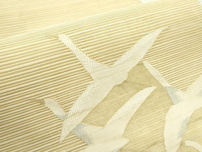 平和屋着物＊夏物　八寸名古屋帯　綴れ　飛鶴文様　金糸　正絹　逸品　CABG7485rv