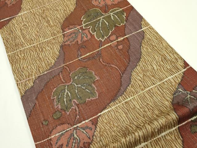 平和屋着物＊夏物 全通柄袋帯 蔦の葉文様 やまと誂製 正絹 逸品 未使用 CABG7489rv