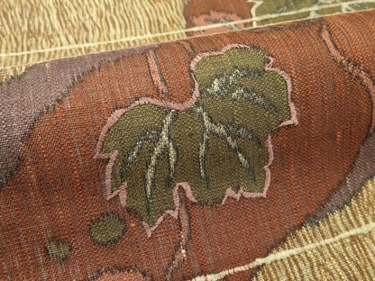 平和屋着物＊夏物 全通柄袋帯 蔦の葉文様 やまと誂製 正絹 逸品 未使用 CABG7489rv