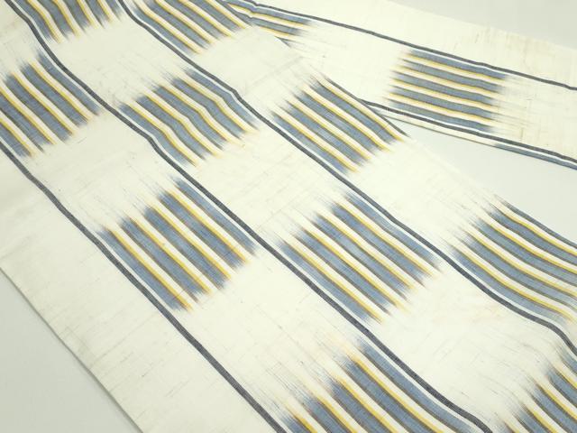 平和屋着物＊夏物　全通柄　九寸名古屋帯　市松間道　麻　逸品　CABG7492rv