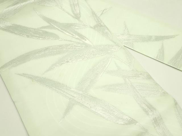平和屋着物＊夏物　九寸名古屋帯　流水草木文　銀糸　正絹　逸品　CABG7497rv