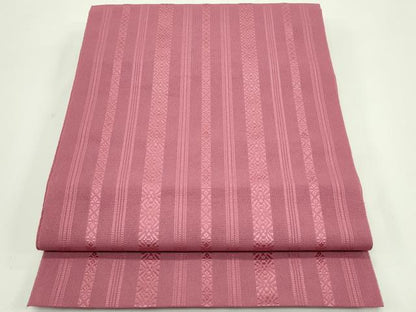平和屋着物＊夏物　本場筑前博多織　八寸名古屋帯　紗献上　浅蘇芳色　正絹　逸品　CABG7502rv
