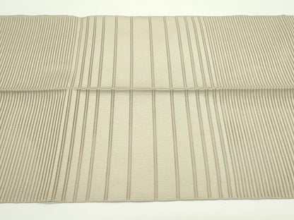 平和屋着物＊夏物　八寸名古屋帯　絽綴れ　横段文　空五倍子色　正絹　逸品　CABG7503rv