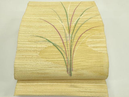 平和屋着物＊夏物　八寸名古屋帯　霞草木文　CABG7505rv
