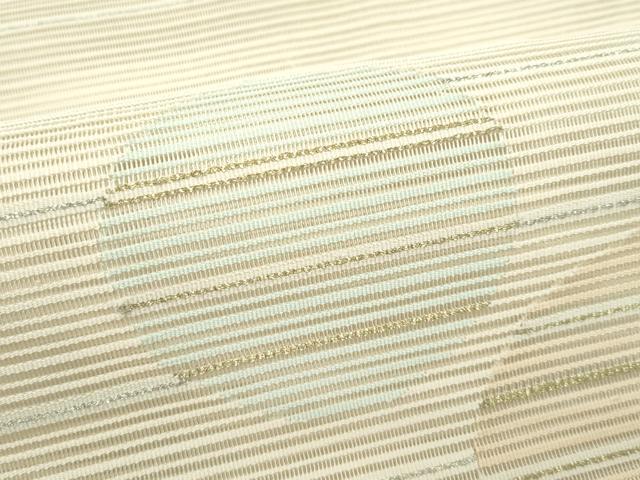 平和屋着物＊夏物　八寸名古屋帯　絽綴れ　横段丸文　金銀糸　正絹　逸品　CABG7528rv