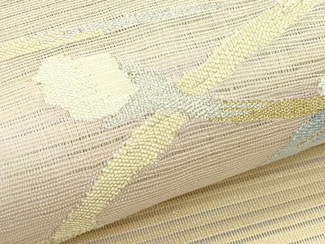 平和屋着物＊夏物　八寸名古屋帯　絽綴れ　枝花文　金銀糸　正絹　逸品　CABG7532rv