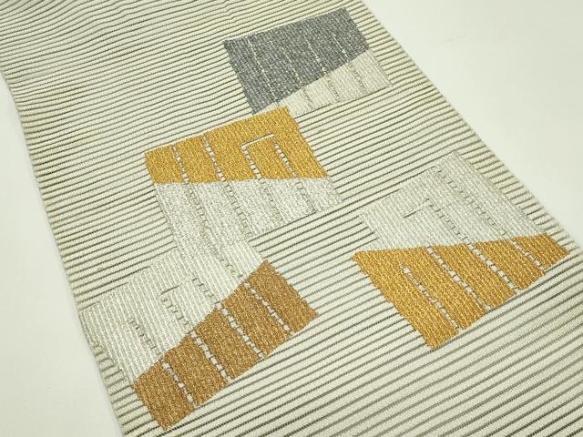 平和屋着物＊夏物　八寸名古屋帯　絽綴れ　源氏香　金銀糸　正絹　逸品　CABG7533rv