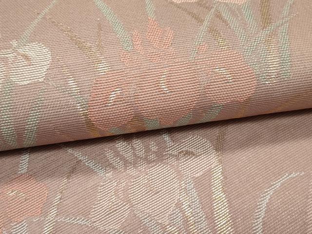平和屋着物＊夏物 六通柄袋帯 秋草文 金糸 正絹 逸品 CABG7539rv