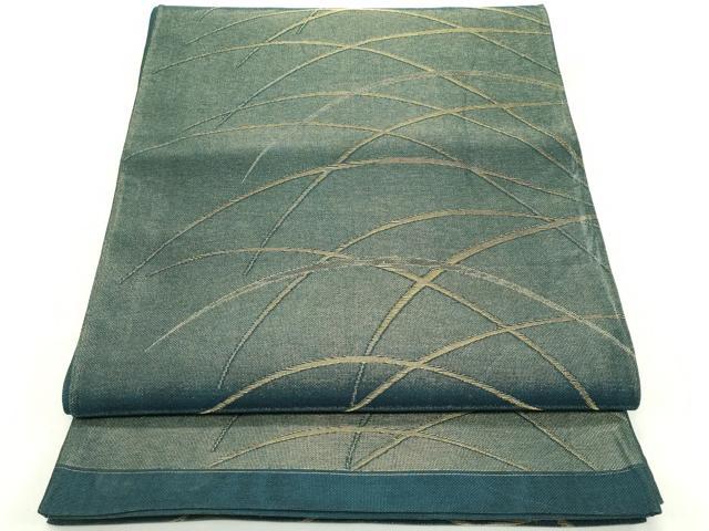 平和屋着物＊夏物 西陣 六通柄袋帯 芝草文 金糸 正絹 逸品 CABG7540rv
