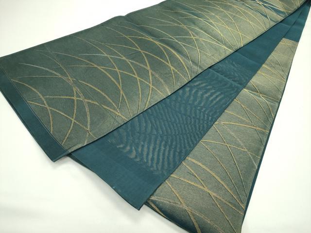 平和屋着物＊夏物 西陣 六通柄袋帯 芝草文 金糸 正絹 逸品 CABG7540rv