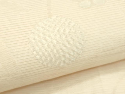 平和屋着物＊夏物 六通柄袋帯 草花文 銀糸 正絹 逸品 CABG7542rv