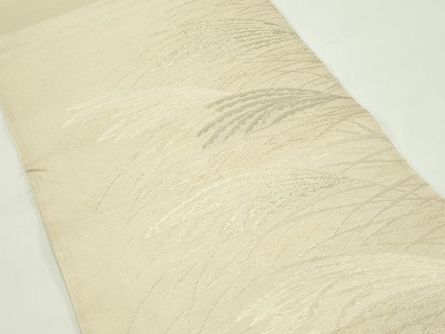 平和屋着物＊夏物　六通柄袋帯　すすき　金糸　正絹　逸品　CABG7543rv