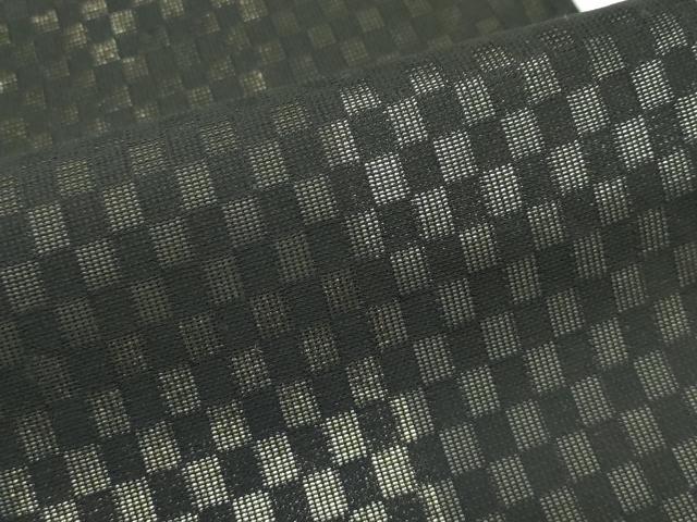 平和屋着物＊夏物 太鼓柄袋帯 市松文様 金銀糸 正絹 逸品 CABG7544rv