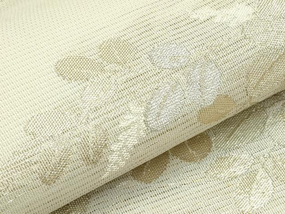 平和屋着物＊夏物　九寸名古屋帯　萩　金銀糸　正絹　逸品　CABG7547rv