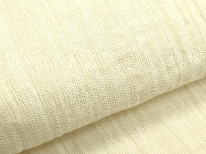 平和屋着物＊夏物　両面　半幅帯　花葉色　鳥の子色　綿麻　逸品　CABG7550rv