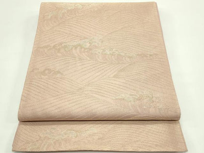 平和屋着物＊夏物 六通柄袋帯 立波文 金糸 正絹 逸品 CABG7556rv