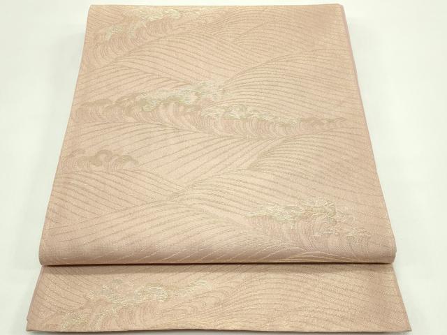 平和屋着物＊夏物 六通柄袋帯 立波文 金糸 正絹 逸品 CABG7556rv