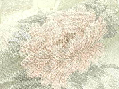 平和屋着物＊夏物　六通柄袋帯　松皮菱秋草文　金銀糸　正絹　逸品　CABG7560rv