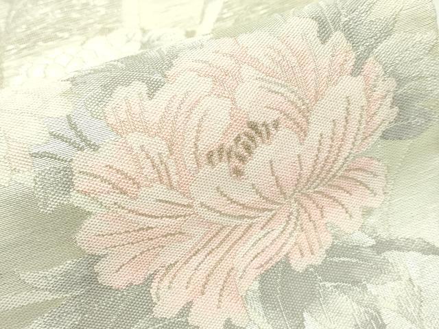 平和屋着物＊夏物　六通柄袋帯　松皮菱秋草文　金銀糸　正絹　逸品　CABG7560rv