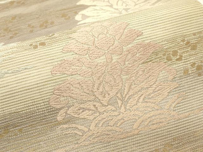 平和屋着物＊夏物 六通柄袋帯 唐織 箔散らし草花文 金糸 正絹 逸品 CABG7568rv