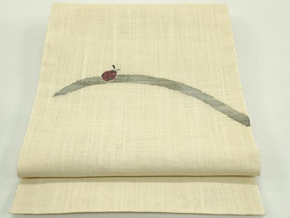 平和屋着物＊夏物　八寸名古屋帯　てんとう虫　三越扱い　未使用　CABG7586rv