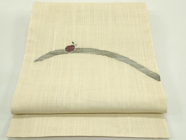 平和屋着物＊夏物　八寸名古屋帯　てんとう虫　三越扱い　未使用　CABG7586rv