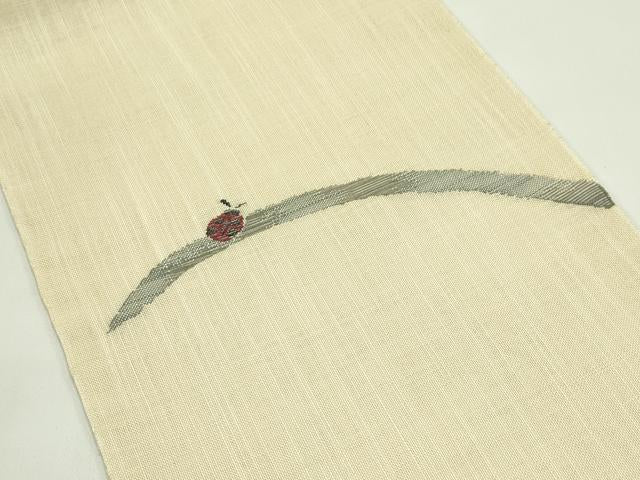 平和屋着物＊夏物　八寸名古屋帯　てんとう虫　三越扱い　未使用　CABG7586rv
