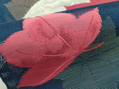 平和屋着物＊夏物　八寸名古屋帯　楓　銀糸　正絹　逸品　CABG7594rv
