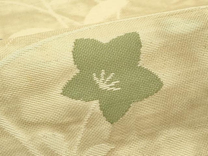 平和屋着物＊夏物　九寸名古屋帯　草花文　正絹　逸品　CABG7596rv