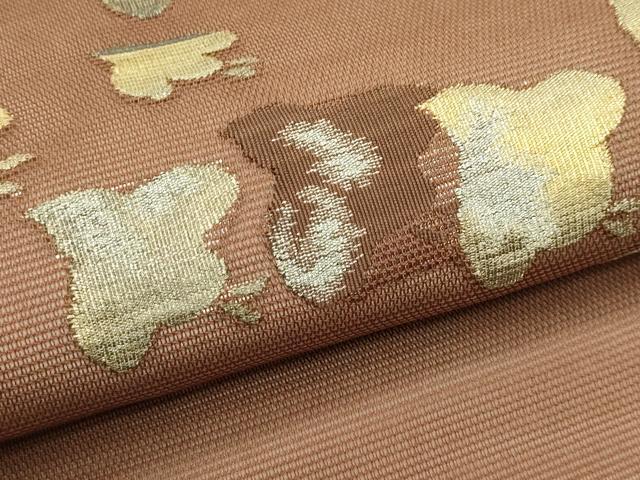 平和屋着物＊夏物　九寸名古屋帯　千鳥　金銀糸　正絹　逸品　CABG7600rv