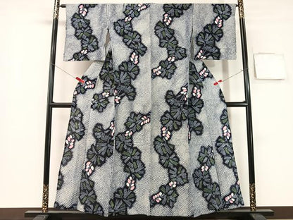 平和屋着物∴夏物　浴衣　有松鳴海絞り　花松文　綿　逸品　CABG7601vp