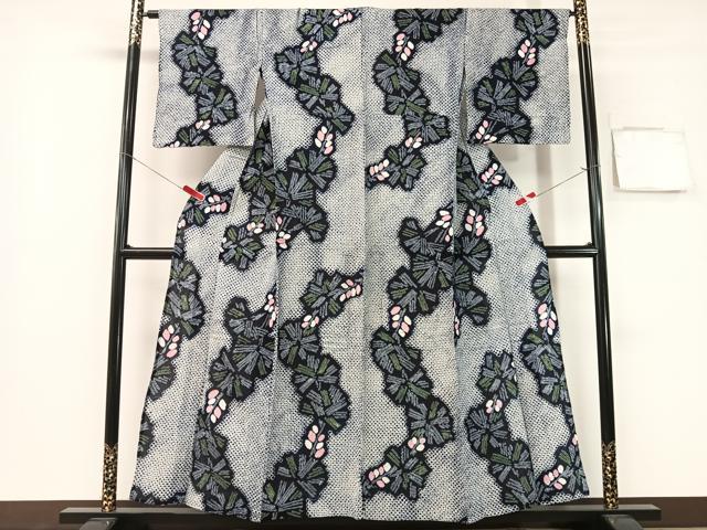 平和屋着物∴夏物　浴衣　有松鳴海絞り　花松文　綿　逸品　CABG7601vp