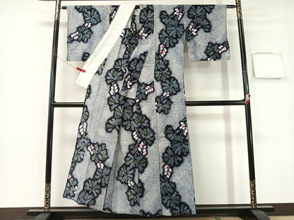 平和屋着物∴夏物　浴衣　有松鳴海絞り　花松文　綿　逸品　CABG7601vp