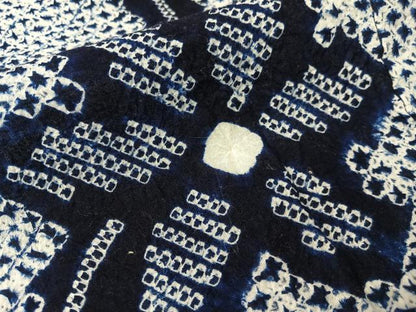 平和屋着物∴夏物　浴衣　有松鳴海絞り　舞花文　綿　逸品　CABG7603vp