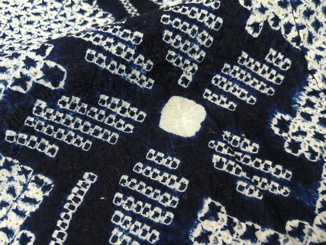 平和屋着物∴夏物　浴衣　有松鳴海絞り　舞花文　綿　逸品　CABG7603vp