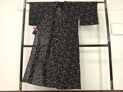 平和屋着物∴夏物　浴衣　有松鳴海絞り　網目あられ文　綿　逸品　CABG7607vp