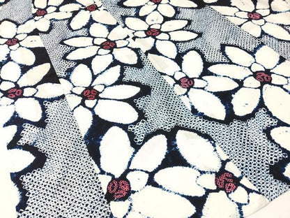 平和屋着物∴夏物　浴衣　有松鳴海絞り　花尽くし　綿　逸品　CABG7618vp