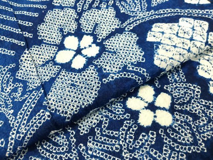 平和屋着物∴夏物　浴衣　有松鳴海絞り　花唐草文　綿　逸品　CABG7619vp