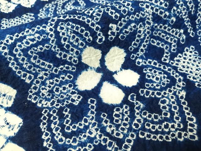 平和屋着物∴夏物　浴衣　有松鳴海絞り　花唐草文　綿　逸品　CABG7619vp