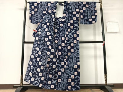 平和屋着物∴夏物　浴衣　有松鳴海絞り　吉祥文様　綿　逸品　未使用　CABG7621vp