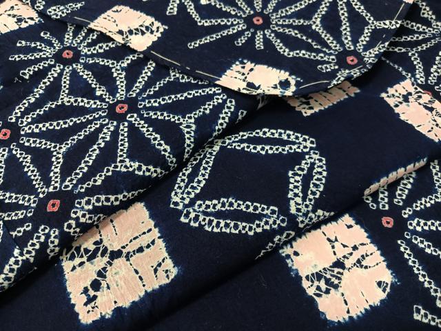 平和屋着物∴夏物　浴衣　有松鳴海絞り　吉祥文様　綿　逸品　未使用　CABG7621vp