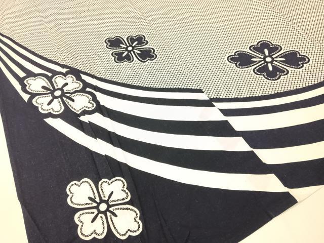 平和屋着物▽訪問着　単衣　鹿の子花菱文　綿　逸品　CABG7627vp