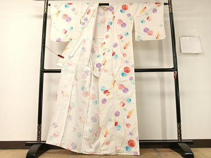 平和屋着物∴夏物　浴衣　金魚　綿　逸品　CABG7630vp