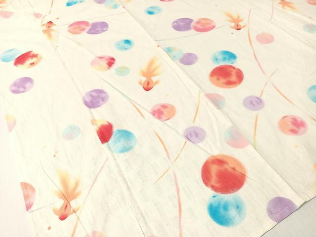 平和屋着物∴夏物　浴衣　金魚　綿　逸品　CABG7630vp