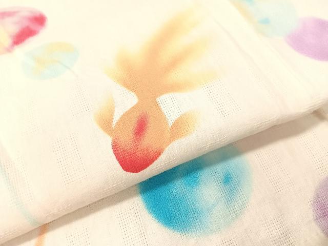 平和屋着物∴夏物　浴衣　金魚　綿　逸品　CABG7630vp